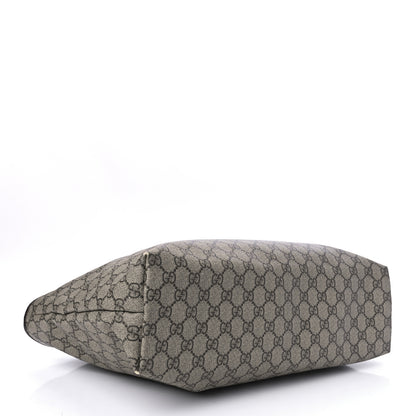 Gucci GG Supreme Monogram Medium Zippered Shopping Tote Dark Brown 4 of 10
