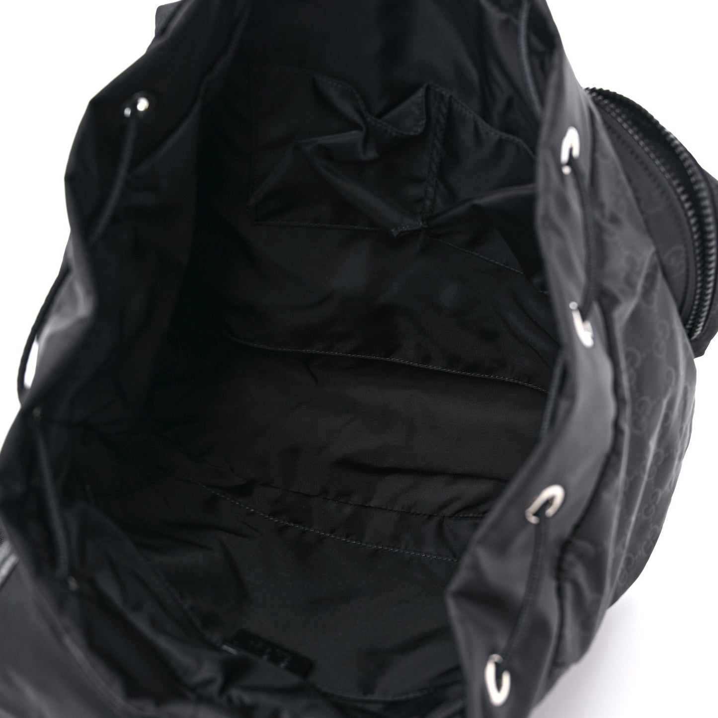 Nylon Monogram Medium Light Single Buckle Backpack Black