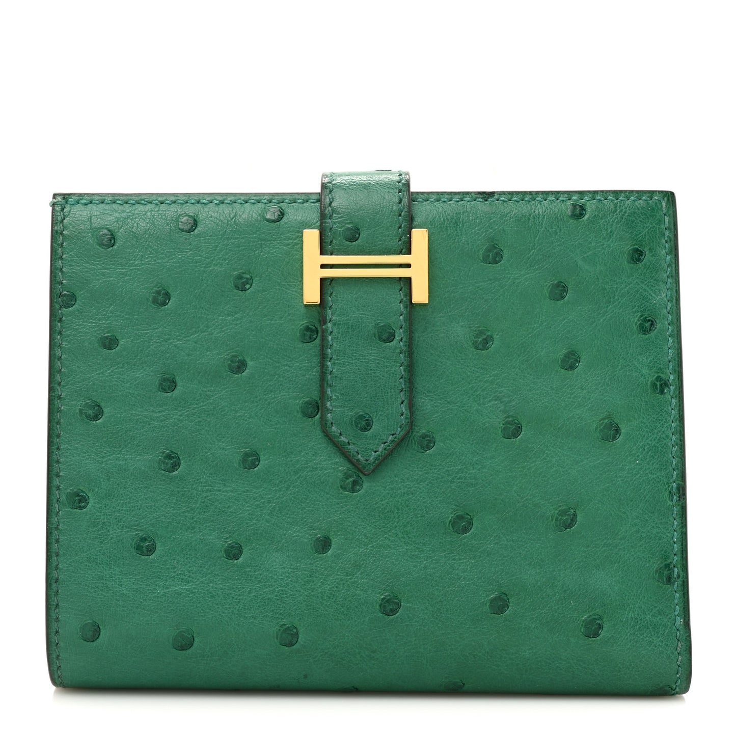 Ostrich Bearn Compact Wallet Vert Vertigo