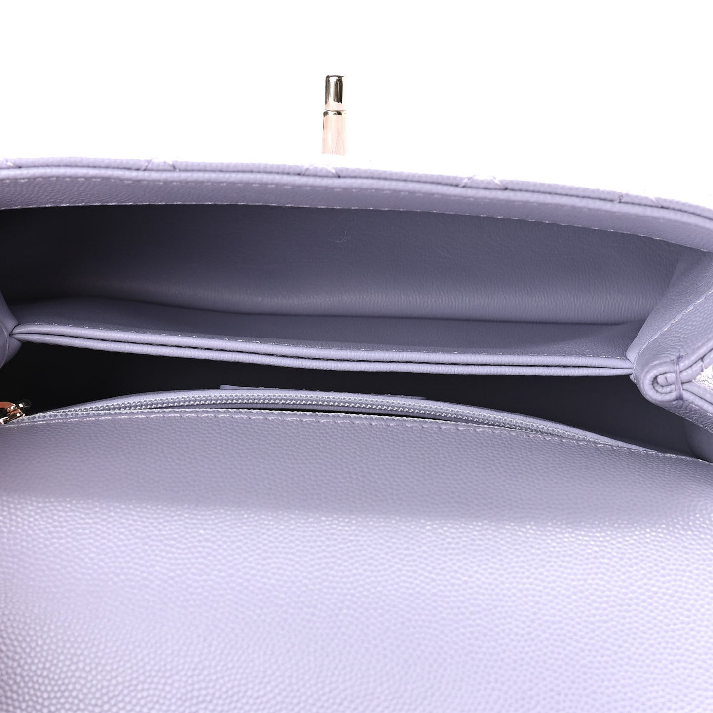 Caviar Quilted Mini Coco Handle Flap Light Purple