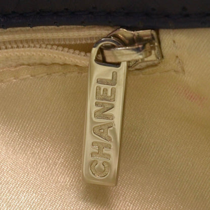 Chanel Calfskin Perforated 50's Satchel Marine Fonce 6 of 8