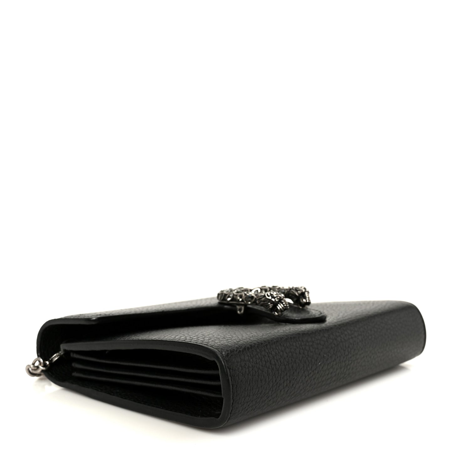 Calfskin Mini Dionysus Chain Wallet Black
