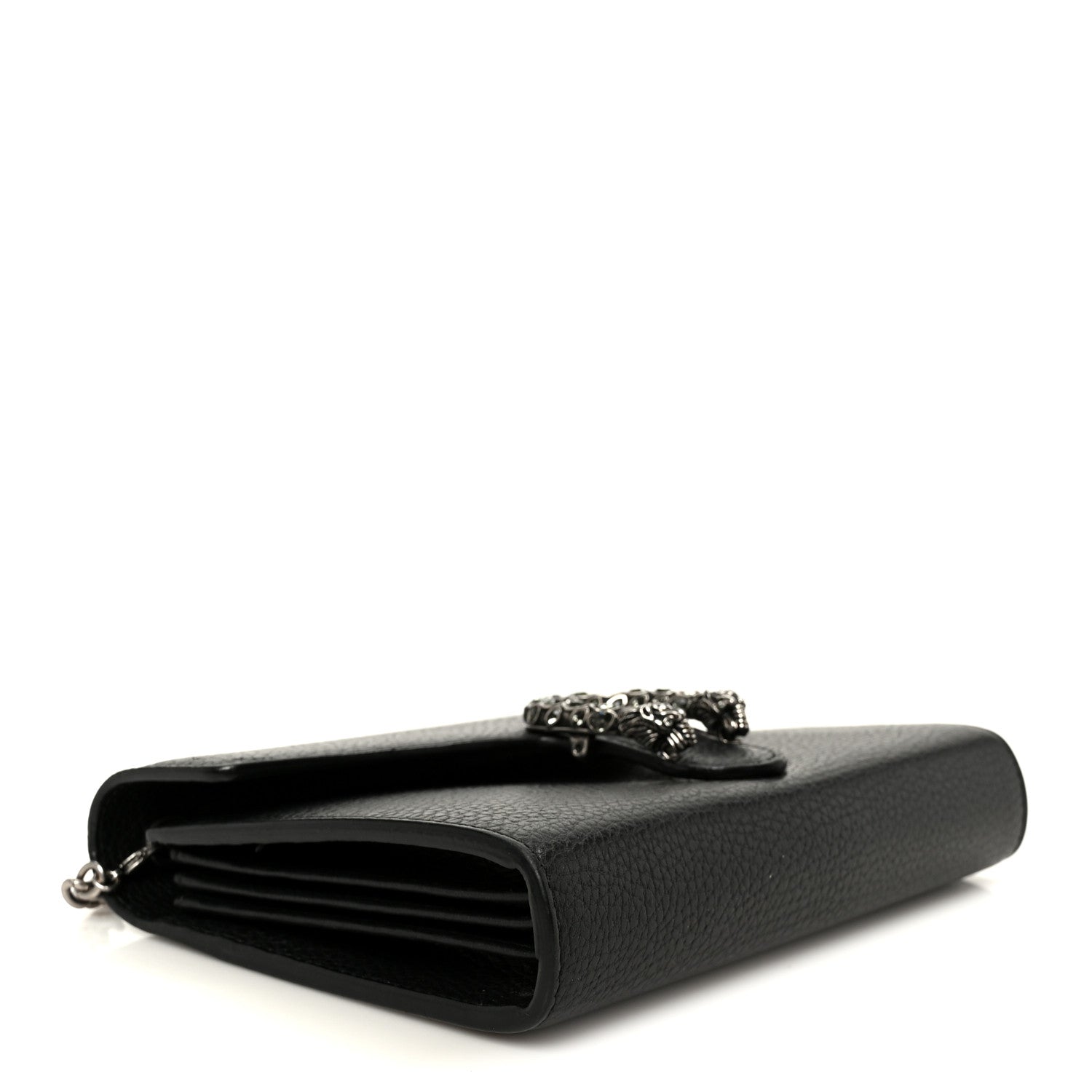 Gucci Calfskin Mini Dionysus Chain Wallet Black 4 of 10