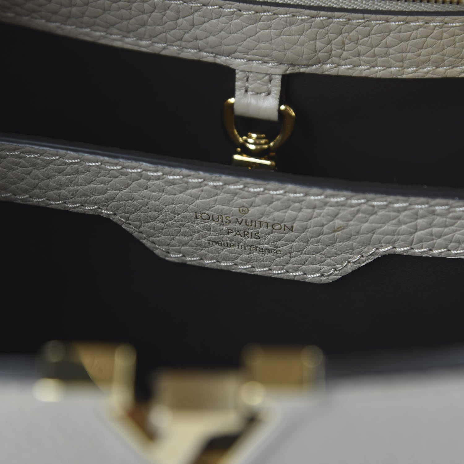 Louis Vuitton Taurillon Capucines BB Galet 8 of 9