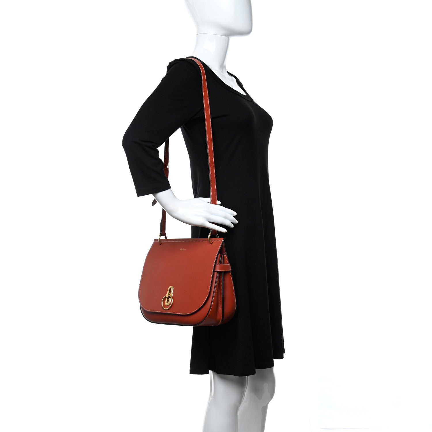 Mulberry Silky Calfskin Amberley Satchel Rust 2 of 11