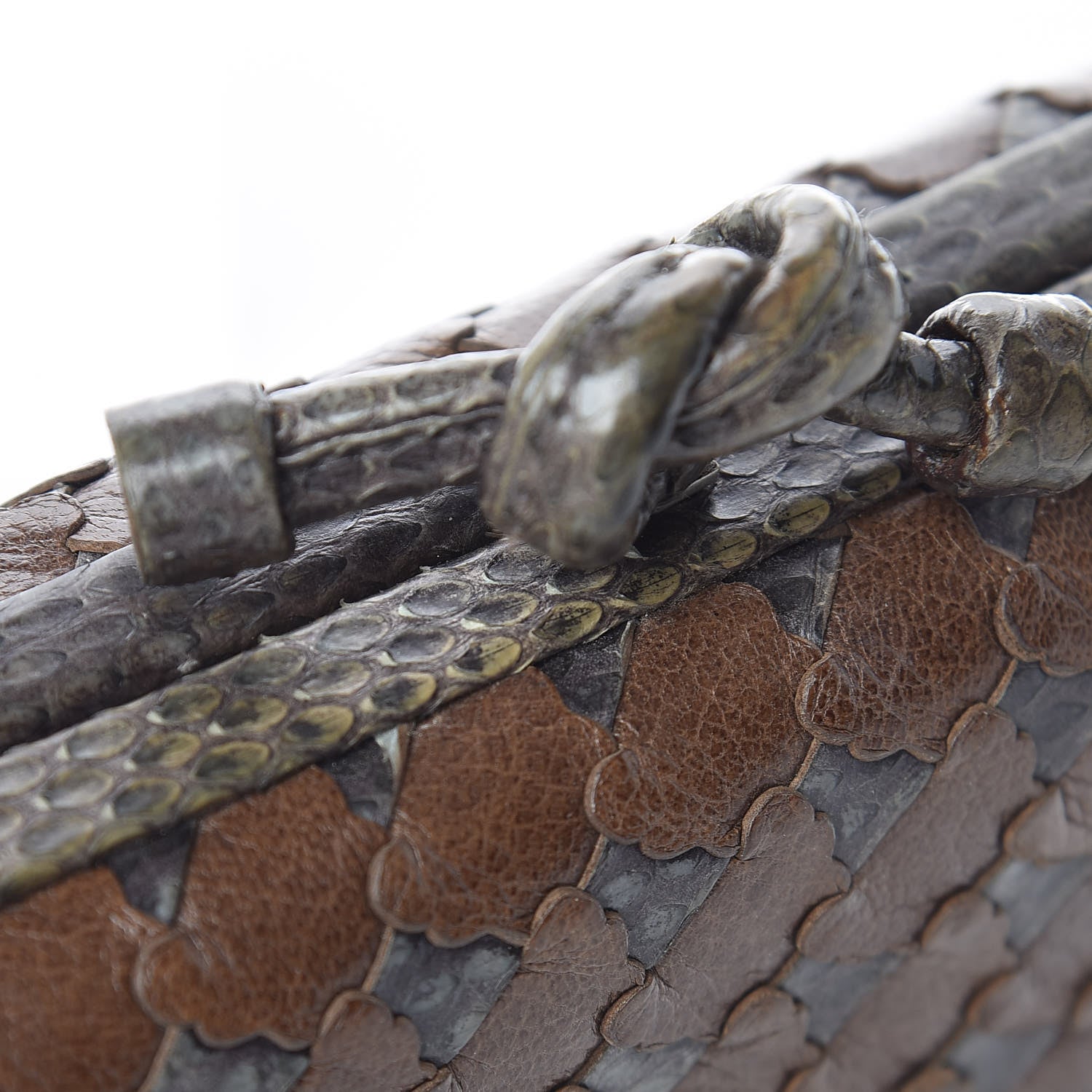 Bottega Veneta Ayers Grained Calfskin Intrecciato Knot Studded Clutch 11 of 14