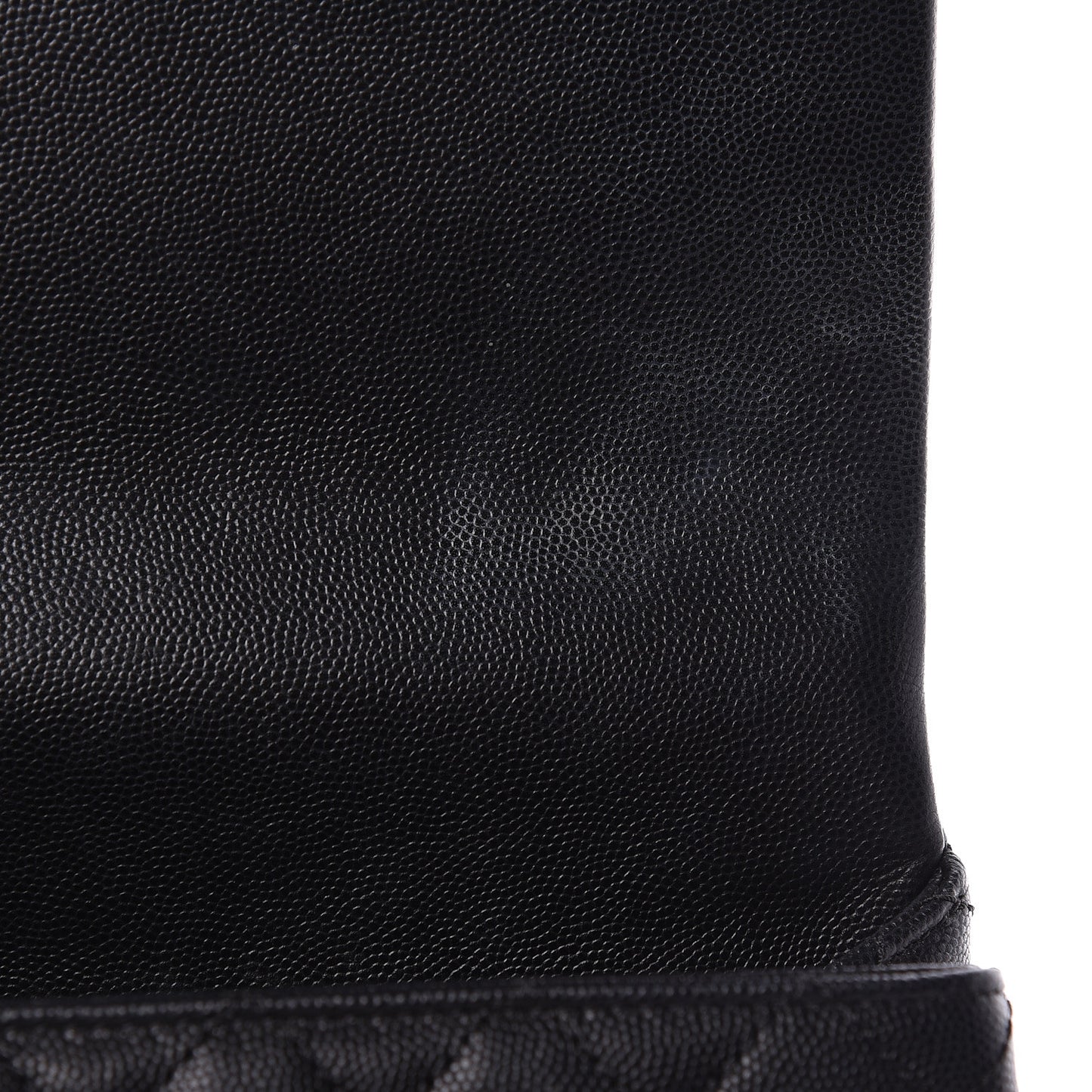Caviar Lizard Quilted Small Coco Handle Flap Black