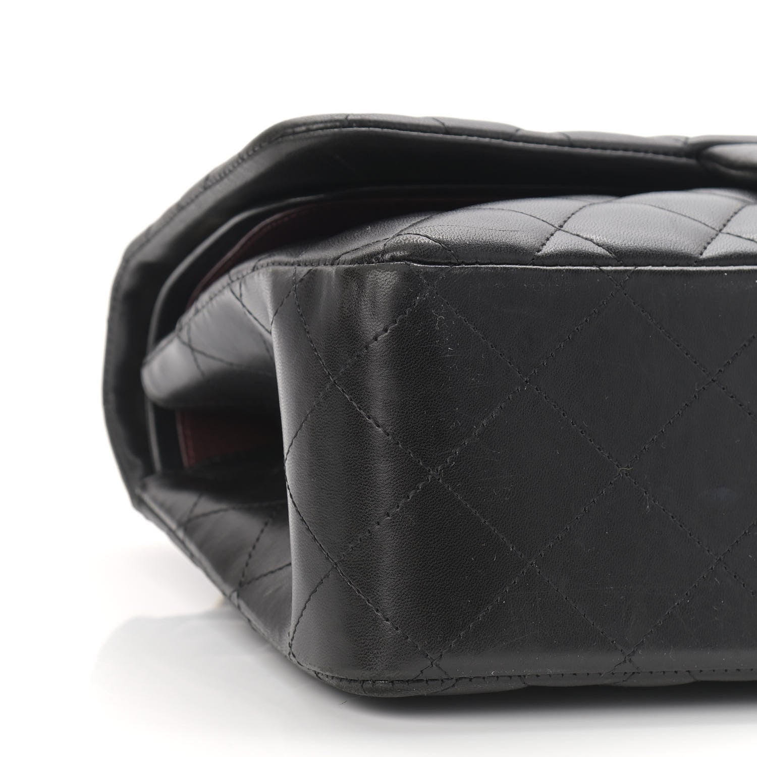 Chanel Lambskin Quilted Jumbo Double Flap Black 8 of 11