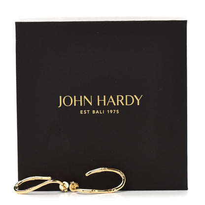 John Hardy 18K Yellow Gold Bamboo Twist Hoop Earrings 6 of 6