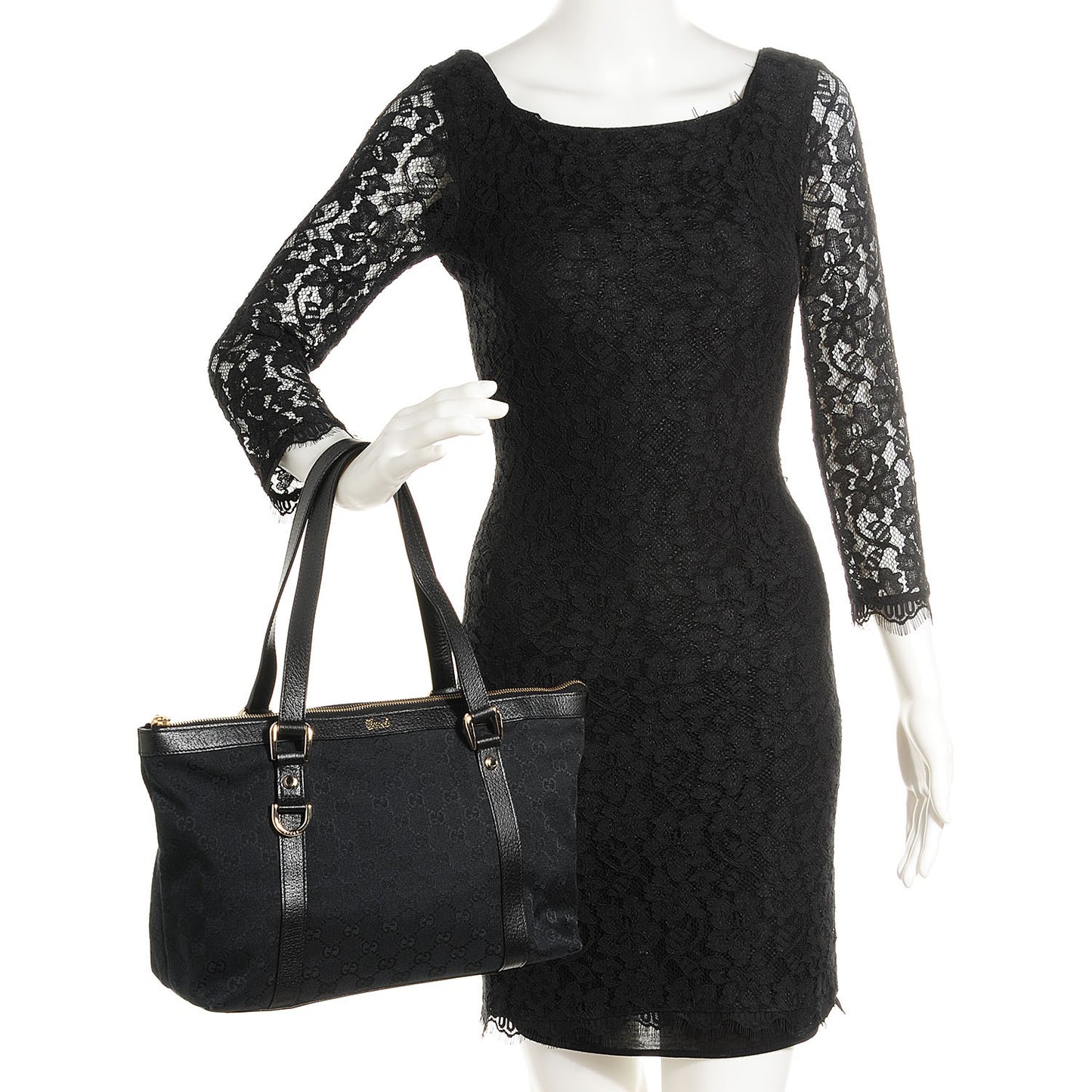 Monogram Abbey Medium Tote Black