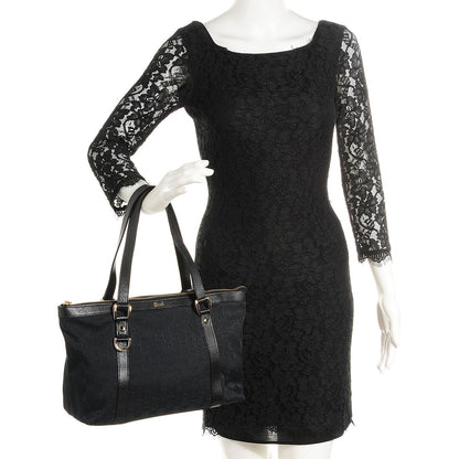 Gucci Monogram Abbey Medium Tote Black 2 of 8