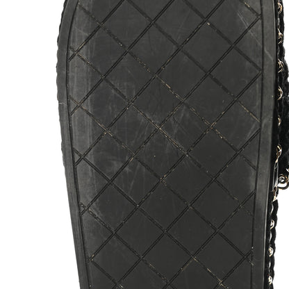 Chanel Cord Braided Chain Slide Sandals 37 Black 8 of 11