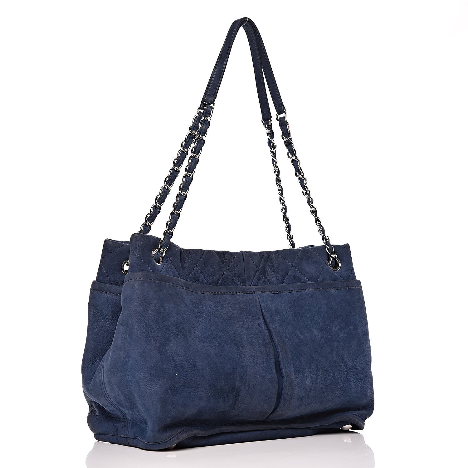 Chanel Ultra Soft Suede Natural Beauty Tote Blue 3 of 13