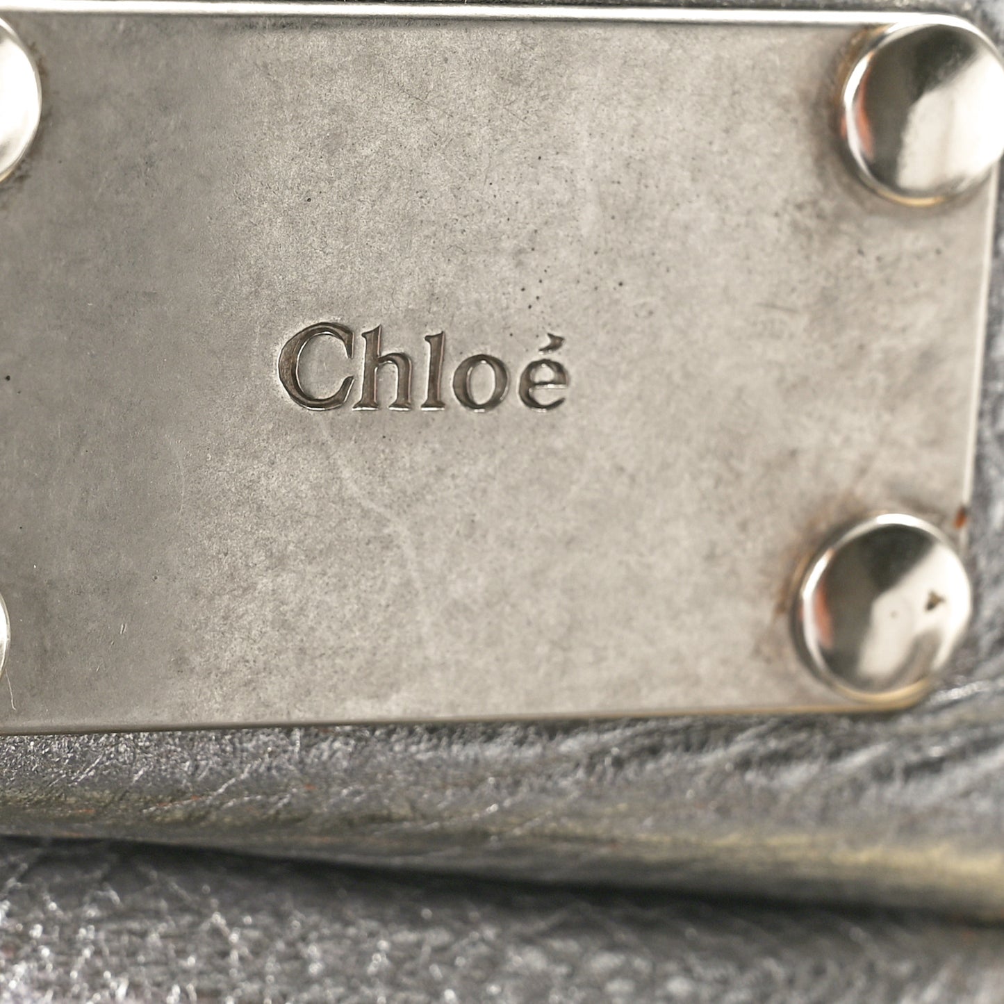 Metallic Calfskin Medium Paddington Satchel Argent