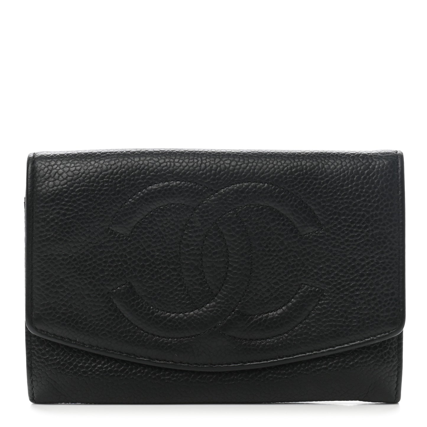 Caviar Timeless CC Compact Wallet Black