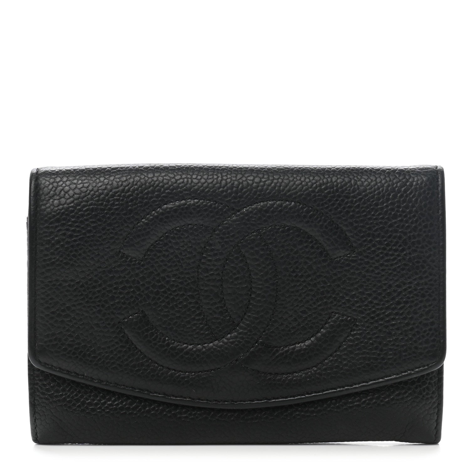 Chanel Caviar Timeless CC Compact Wallet Black 1 of 9