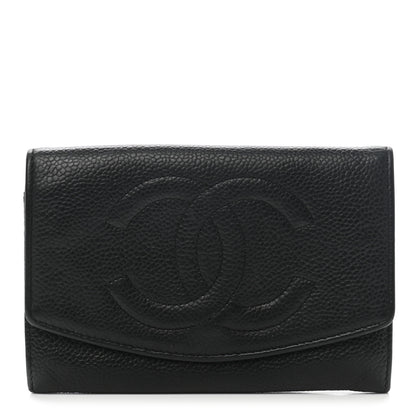 Chanel Caviar Timeless CC Compact Wallet Black 1 of 9