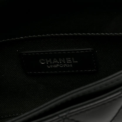 Chanel Calfskin Quilted CC Uniform Flap Belt Bag Black 5 of 10