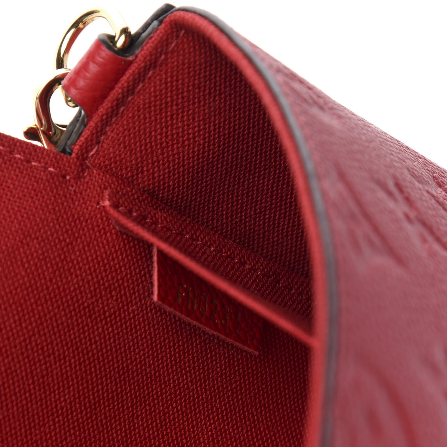 Empreinte Pochette Felicie Chain Wallet Scarlet