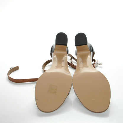 Hermes Box Calfskin Manege Sandals 36 Natural White Black 5 of 8