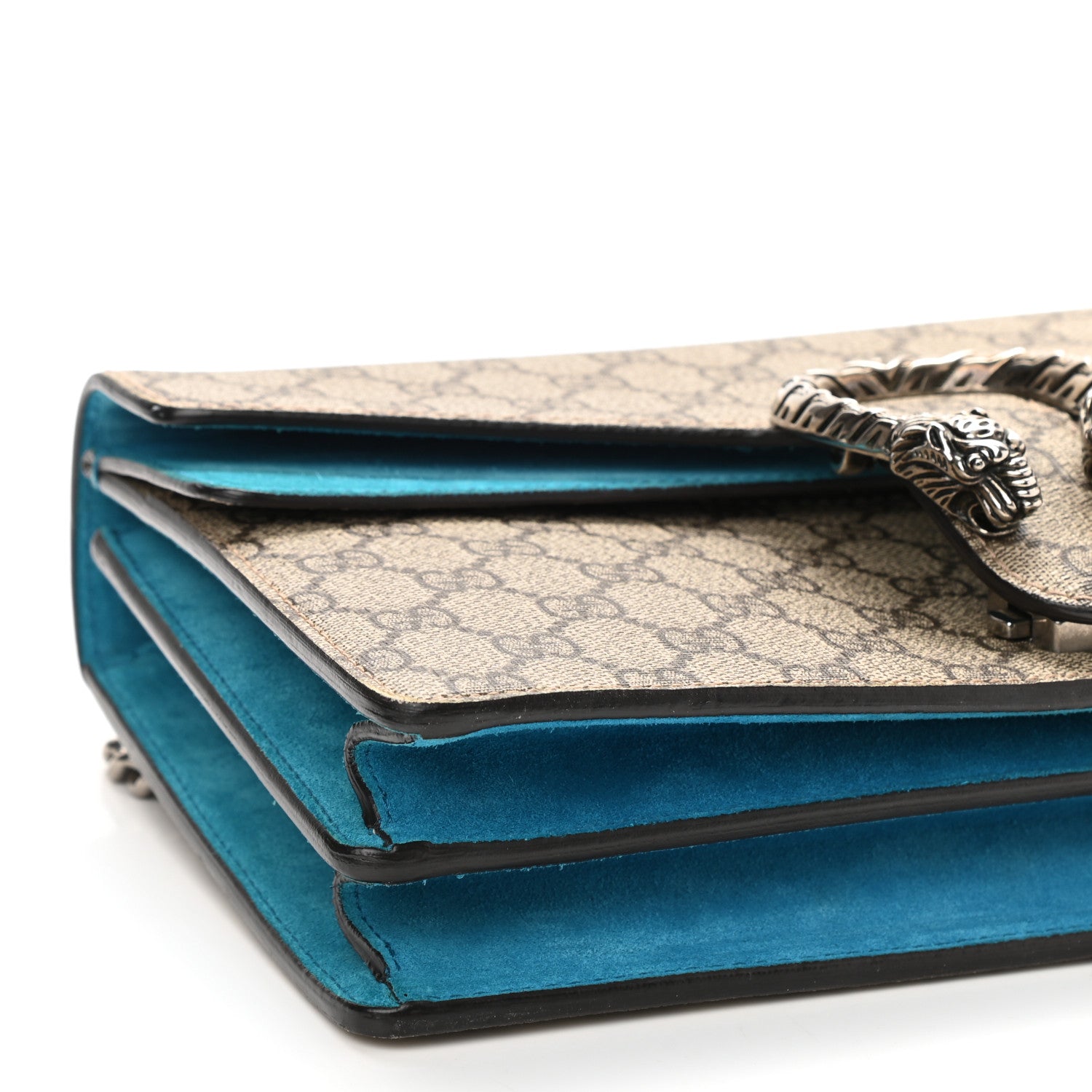 Gucci GG Supreme Monogram Small Dionysus Shoulder Bag Bright Turquoise 9 of 10
