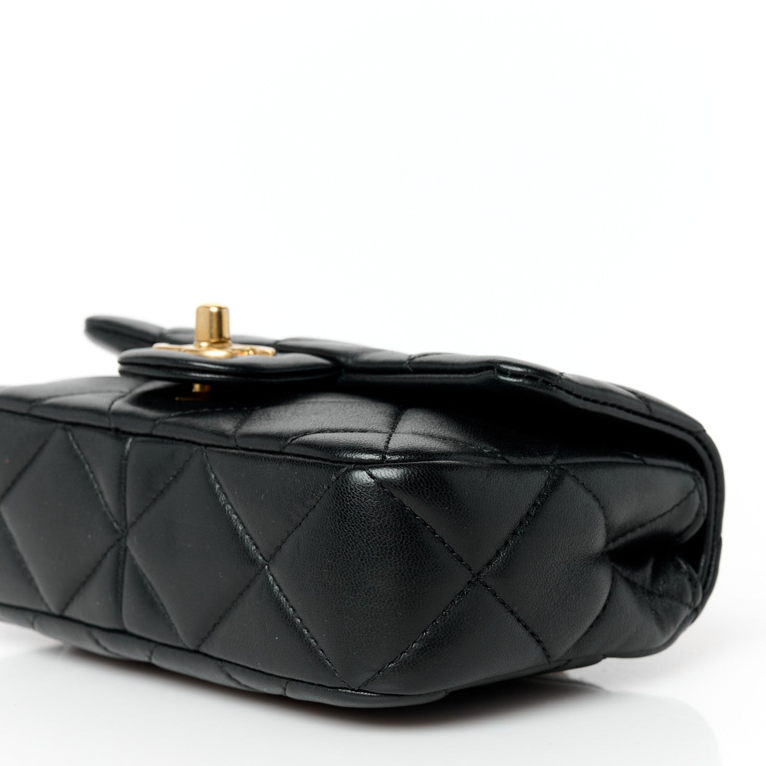 Chanel Lambskin Pearl Quilted Mini Flap Black 11 of 12