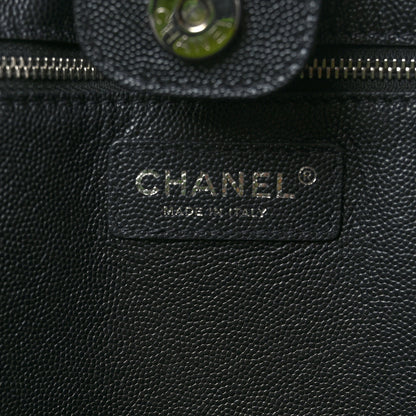 Chanel Caviar Stitched Large Shopping Tote Black 6 of 9