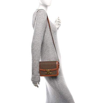 Celine Smooth Calfskin Houndstooth Teen Triomphe Tan 2 of 14