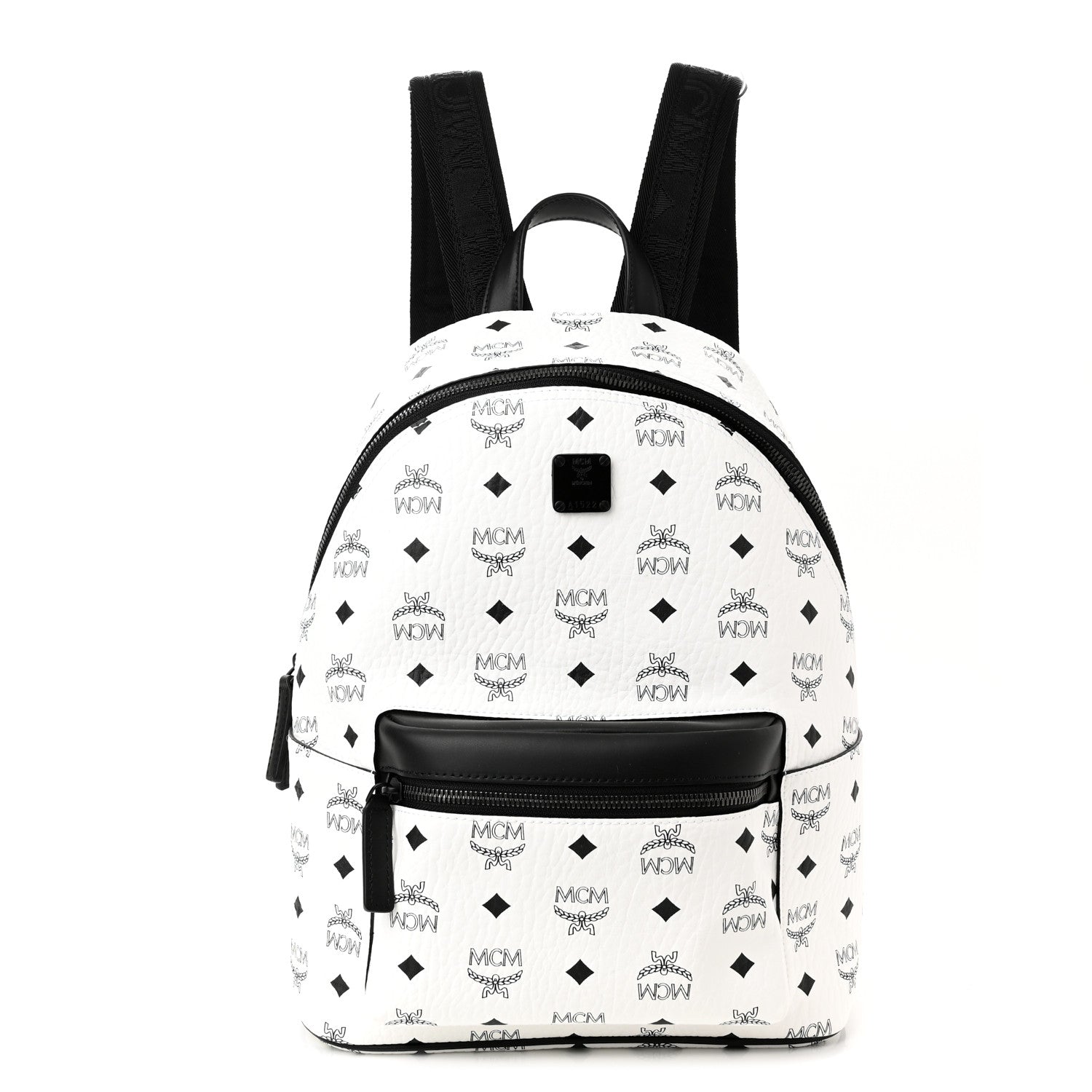 MCM Visetos Nappa Small Stark Backpack White 1 of 9