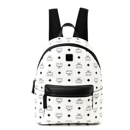 MCM Visetos Nappa Small Stark Backpack White 1 of 9