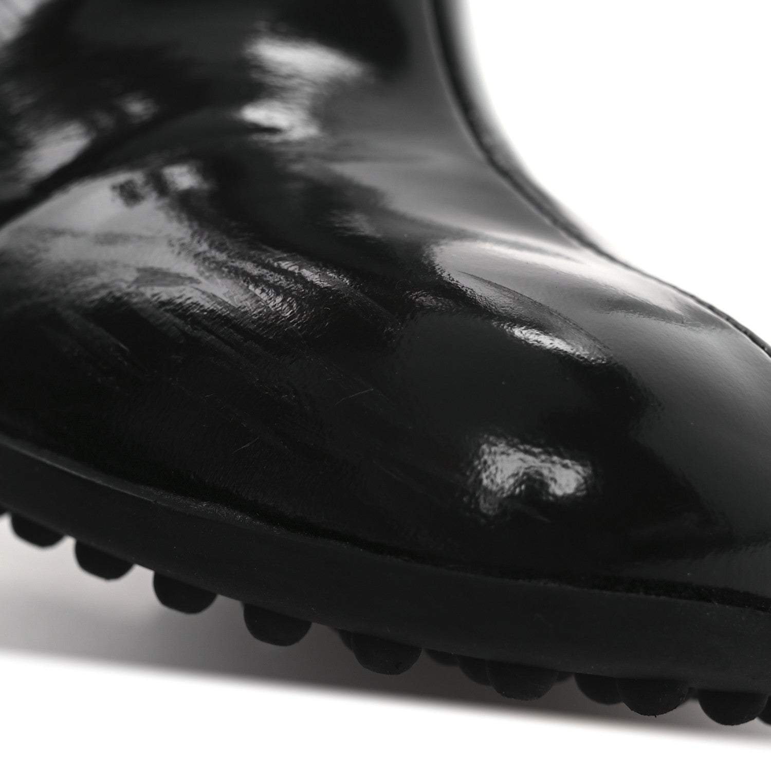 Bottega Veneta Patent Lambskin Atomic Boots 37 Black 10 of 11