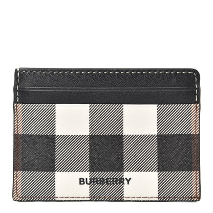 Burberry Calfskin E-canvas Check Card Case Dark Birch Brown 1 of 6