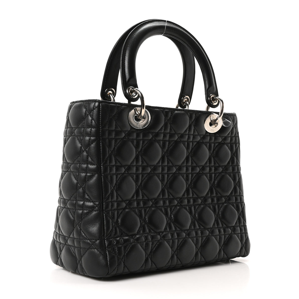 Lambskin Cannage Medium Lady Dior Black