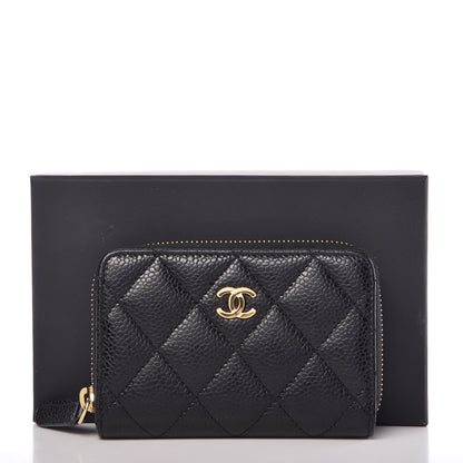 Chanel Caviar Quilted Zip Coin Purse Black 8 of 8