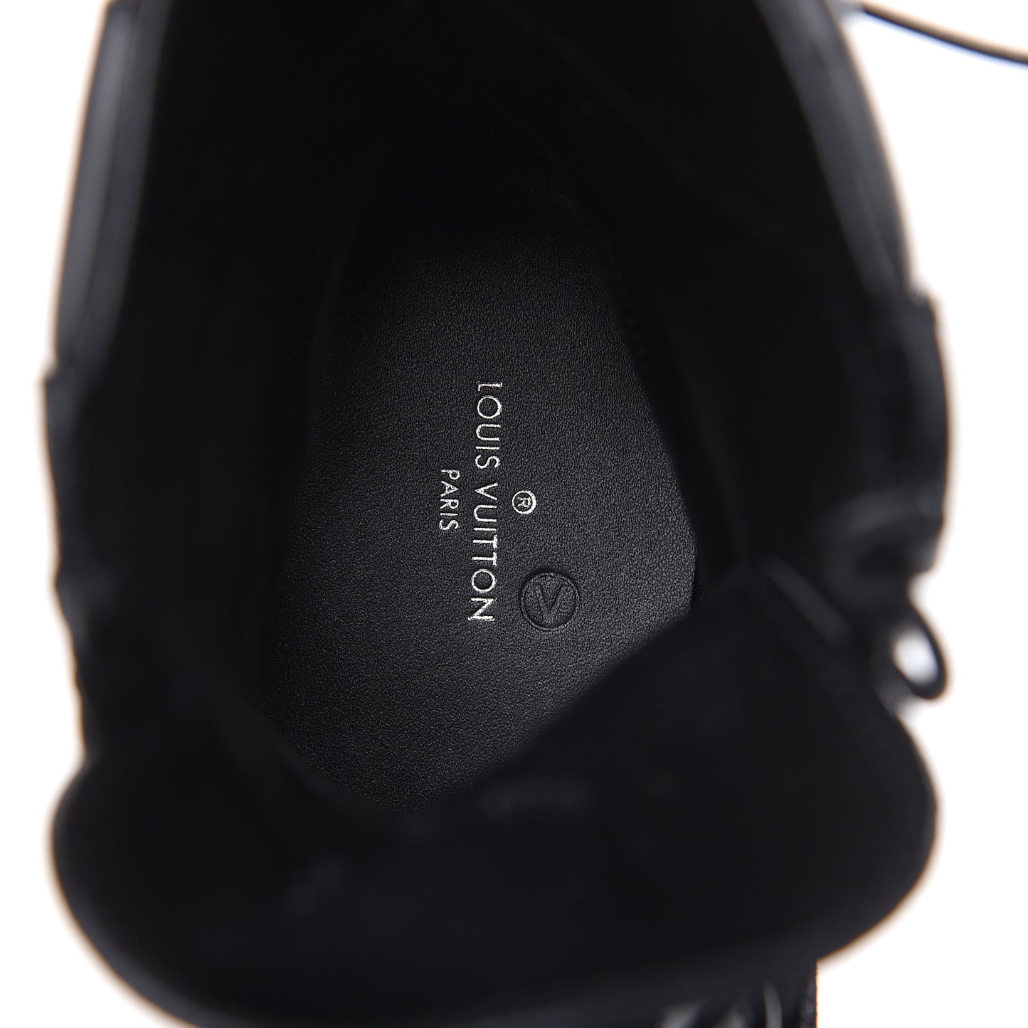 Suede Calfskin Monogram LV Black Heart Laureate Platform Desert Boots 37 Black