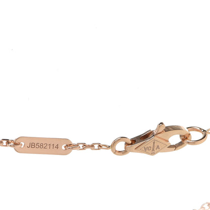 Van Cleef & Arpels 18K Rose Gold Carnelian Sweet Alhambra Bracelet 5 of 6