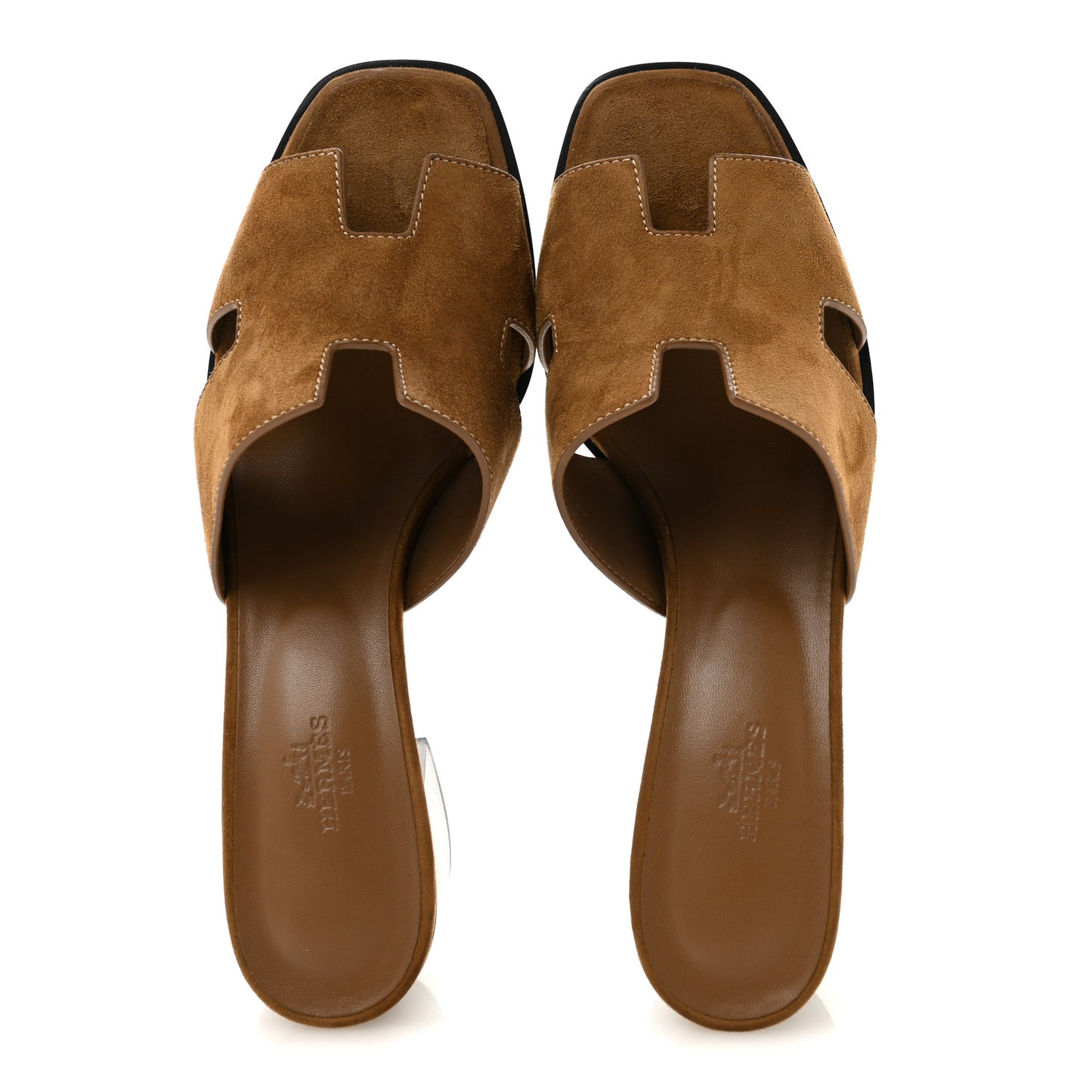Suede Goatskin Helia 60 Sandals 41 Brun Fume