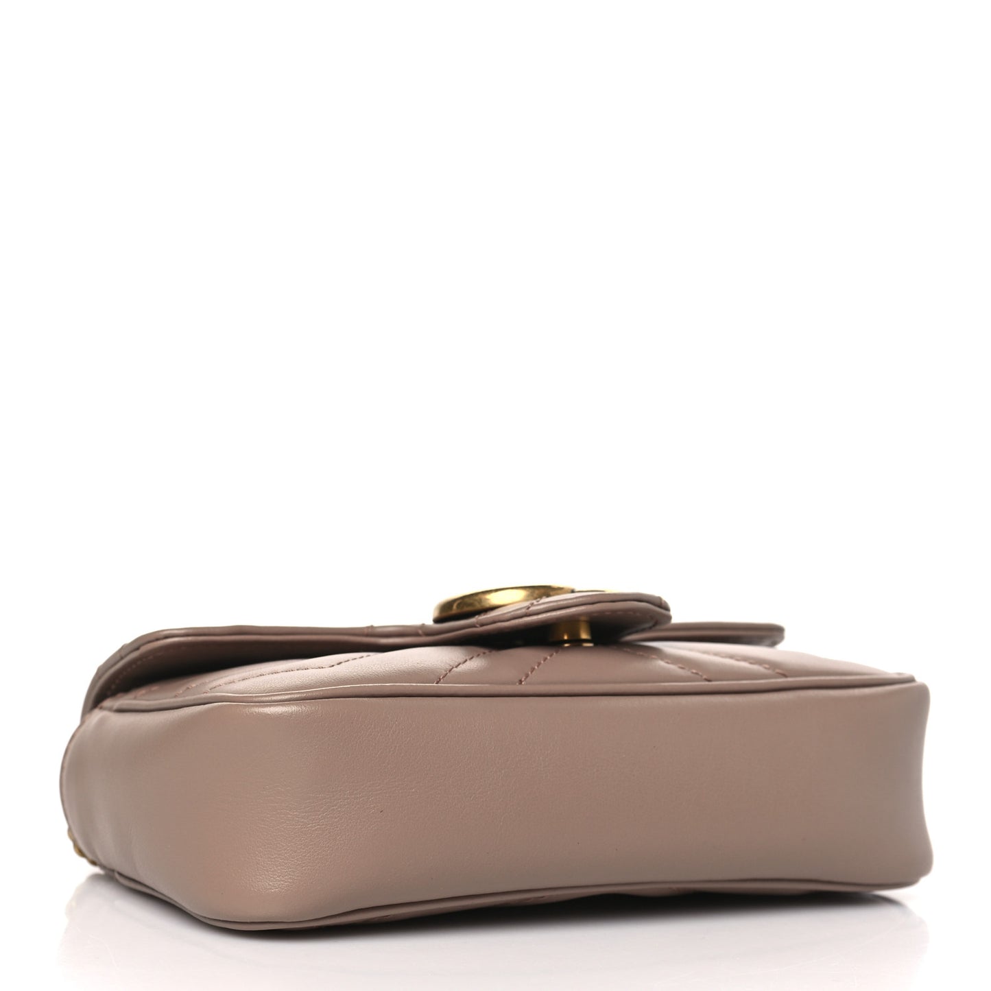 Calfskin Matelasse Super Mini GG Marmont Shoulder Bag Porcelain Rose