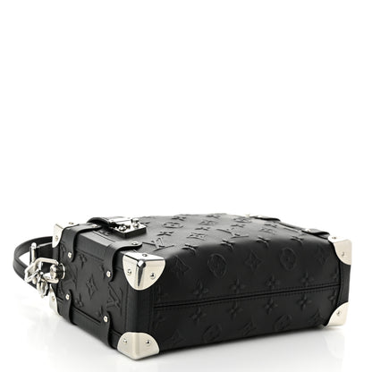 Louis Vuitton Calfskin Debossed Monogram Side Trunk Black 4 of 9