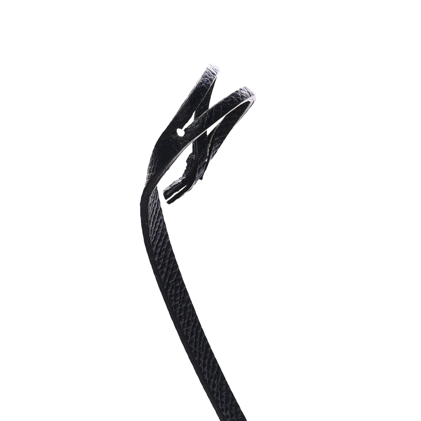 Signature Grained Calfskin Logo M Ville Top Handle Bag Black
