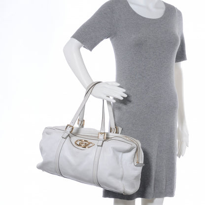 Gucci Leather Britt Large Boston White 2 of 13