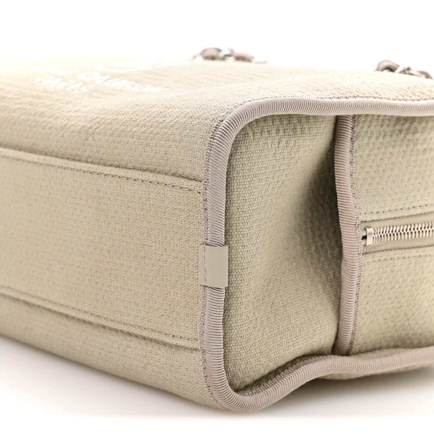 Chanel Canvas Deauville Small Bowling Bag Grey 1859573 – FASHIONPHILE