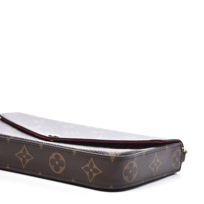 Louis Vuitton Monogram Pochette Felicie Chain Wallet Fuchsia 7 of 11