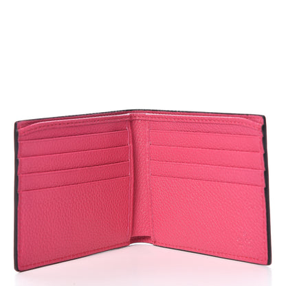 Gucci Grained Calfskin Logo Bi-Fold Wallet Box Pink Green 6 of 9