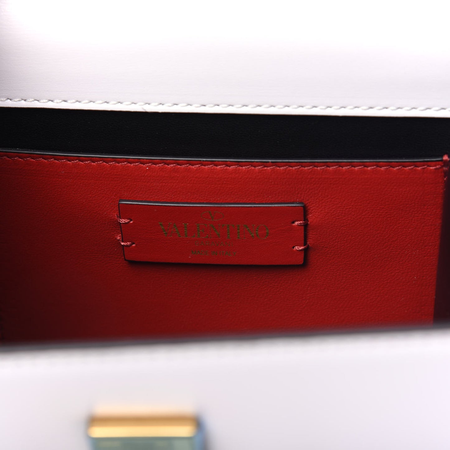 Smooth Calfskin Small VSling Shoulder Bag White