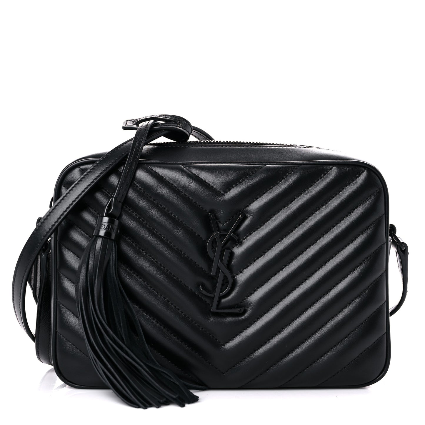 Calfskin Matelasse Monogram Lou Camera Bag Black