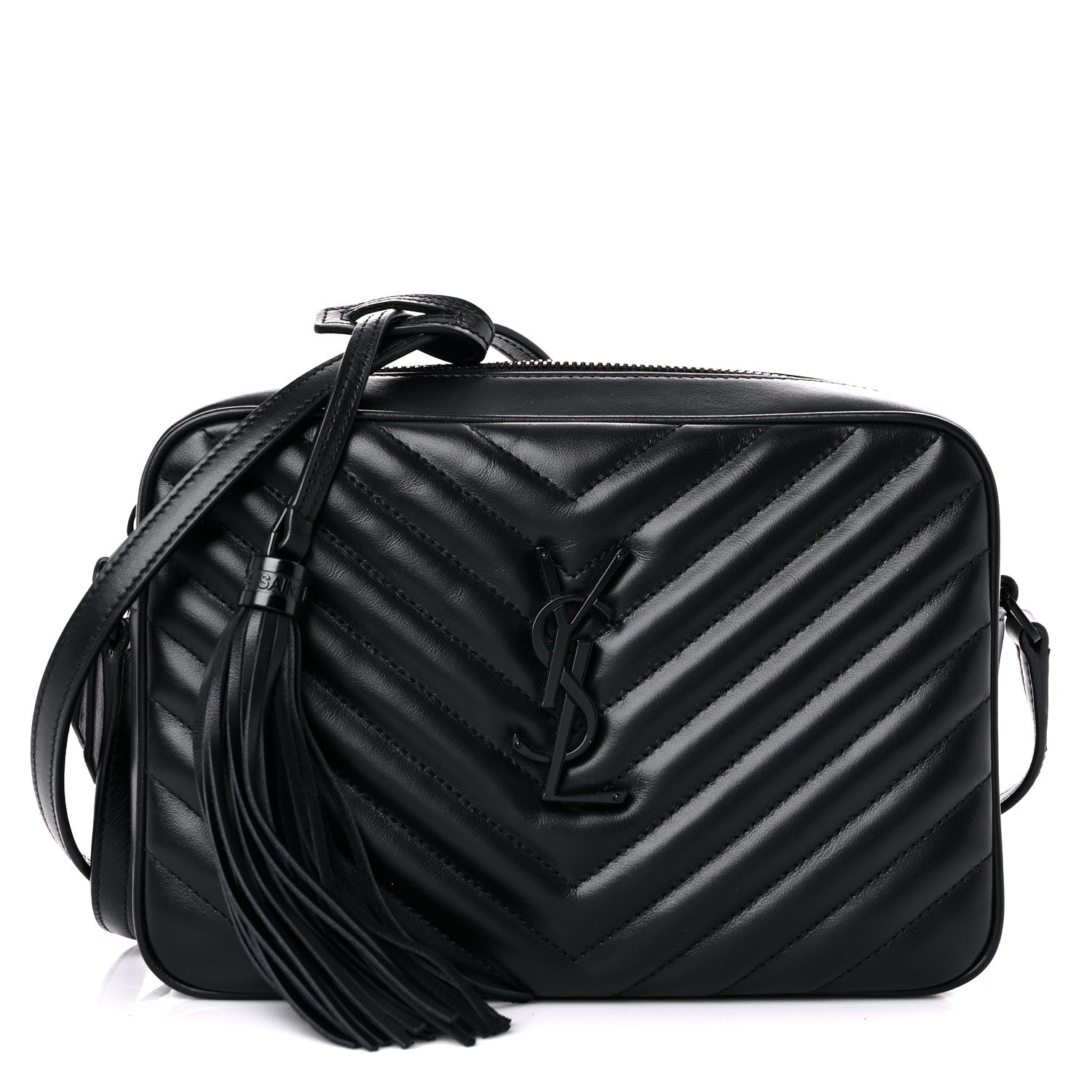 Saint Laurent Calfskin Matelasse Monogram Lou Camera Bag Black 1 of 9
