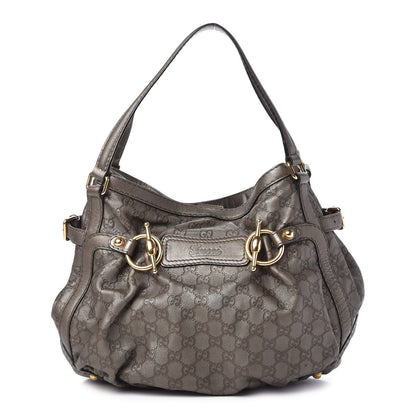 Gucci Guccissima Medium Jockey Tote Grey 1 of 10