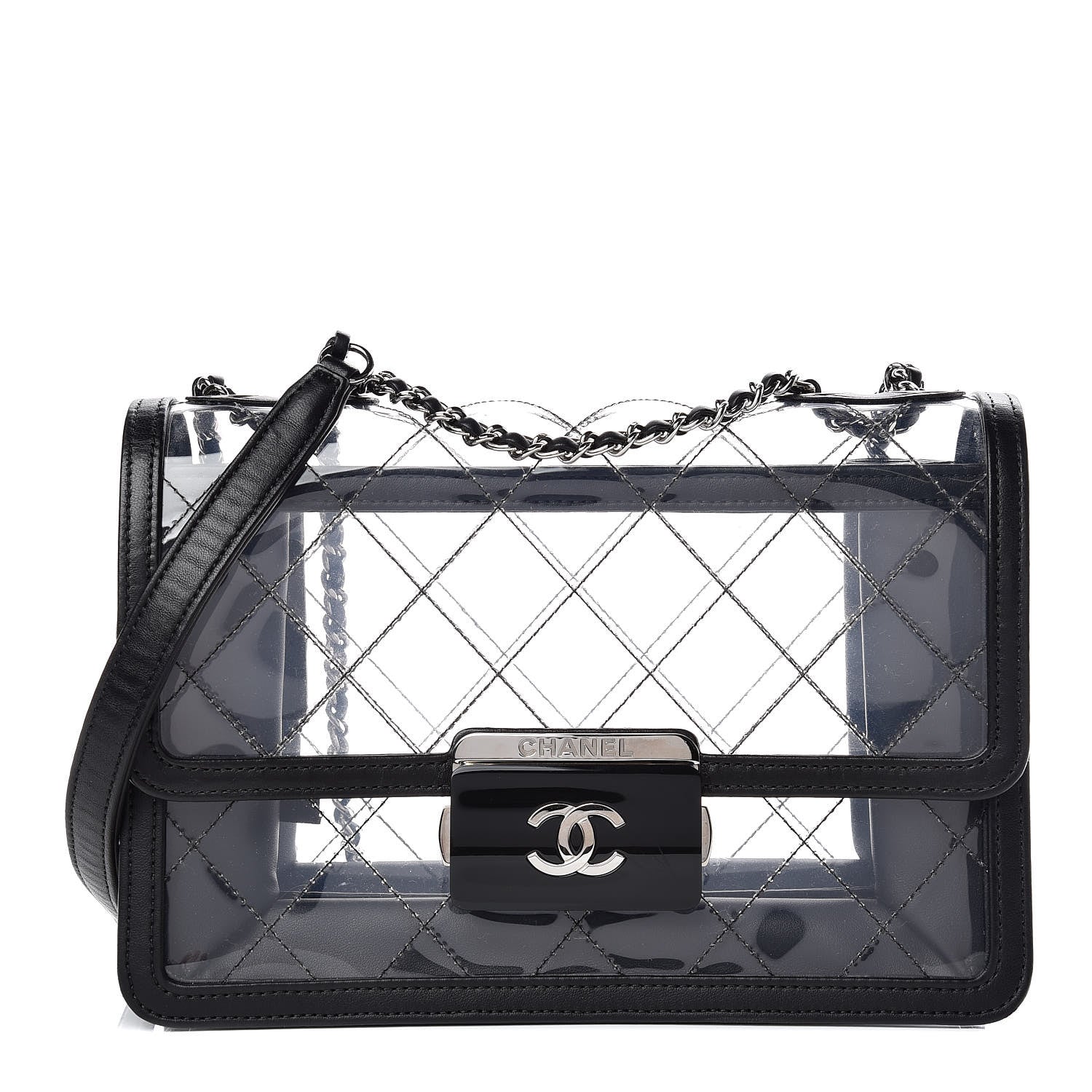 Chanel PVC Lambskin Quilted Beauty Lock Flap Black 1 of 12