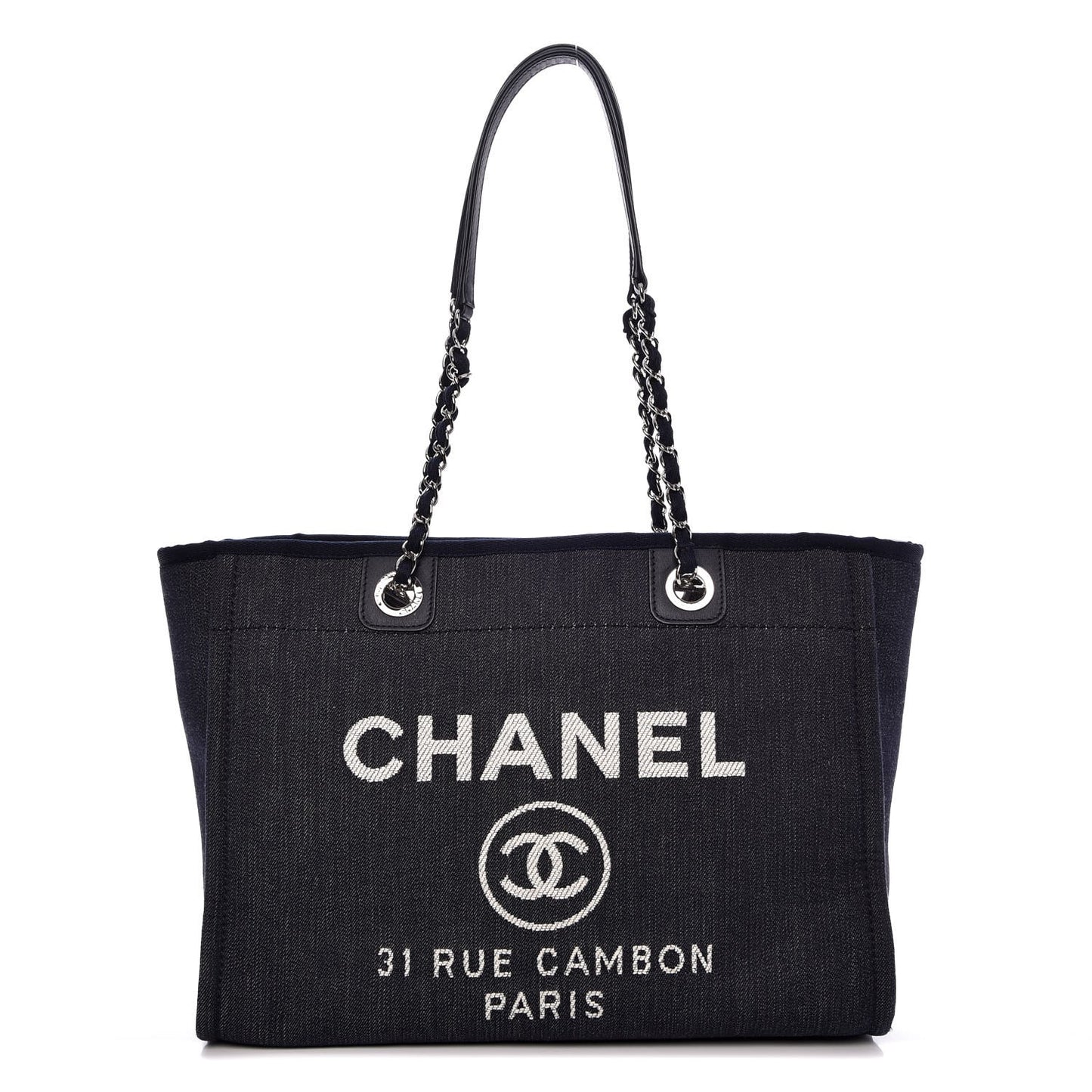 Denim Small Deauville Tote Dark Blue